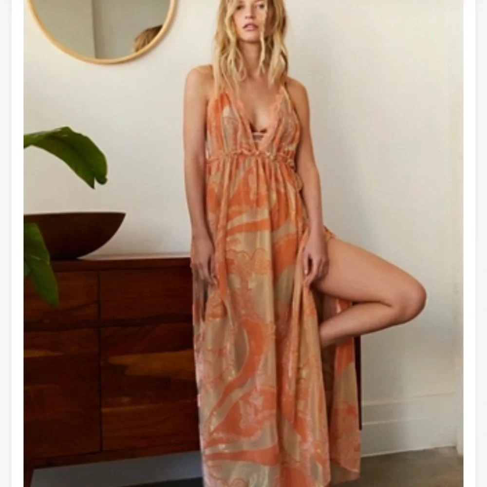 Bali Butterfly Burnout Slip Dress - Picture 1 of 5